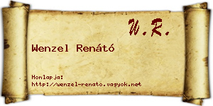 Wenzel Renátó névjegykártya