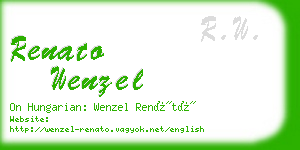 renato wenzel business card